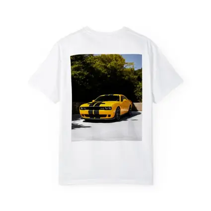 Dodge Challenger SRT Yellow Muscle Car Outdoors