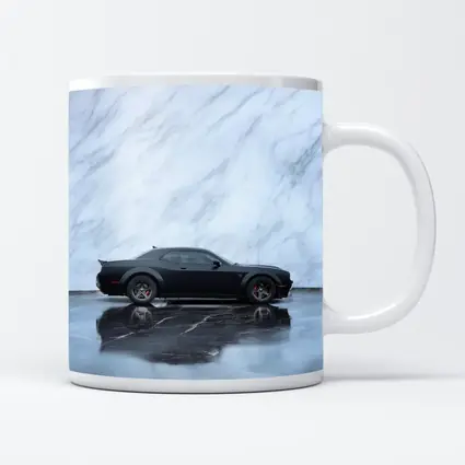Dodge Challenger Hellcat Black Marble Background