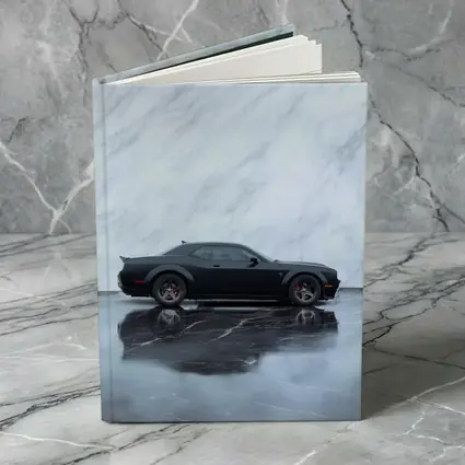 Dodge Challenger Hellcat Black Marble Background