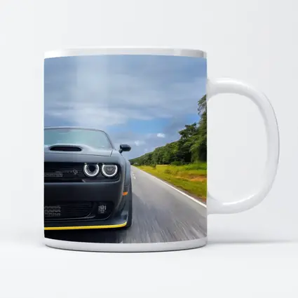 Dodge Challenger Hellcat Speeding Open Road