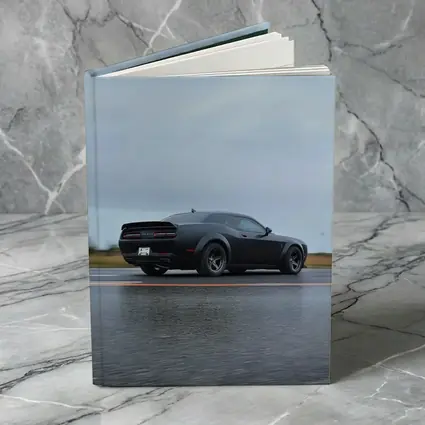 Dodge Challenger Demon Matte Black Wet Road