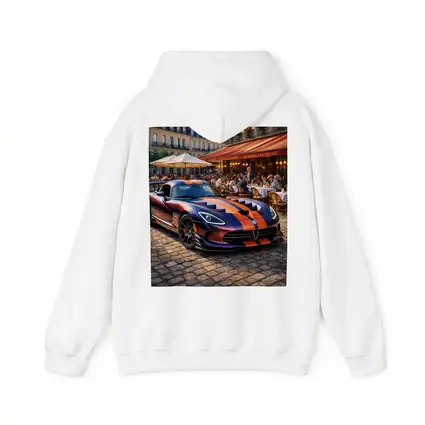 Dodge Viper Parked Outside Paris Cafe