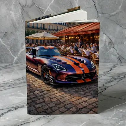 Dodge Viper Parked Outside Paris Cafe