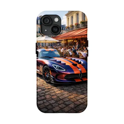 Dodge Viper Parked Outside Paris Cafe