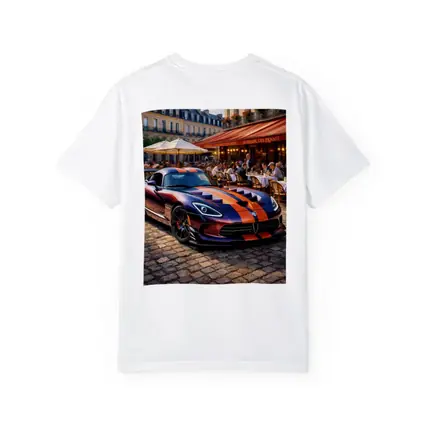 Dodge Viper Parked Outside Paris Cafe