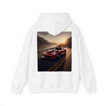 Dodge Viper Driving Mountain Road At Sunset