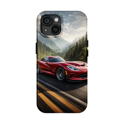 Dodge Viper Red Sports Car Mountain Road