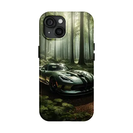 Dodge Viper Parked Deep Forest Setting