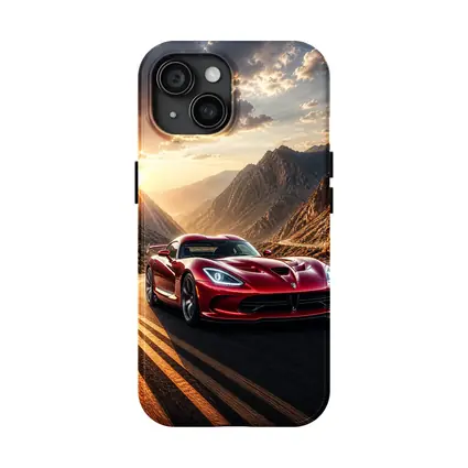 Dodge Viper Red Sports Car Mountain Road