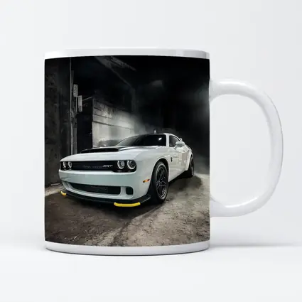 Dodge Challenger SRT White Abandoned Building