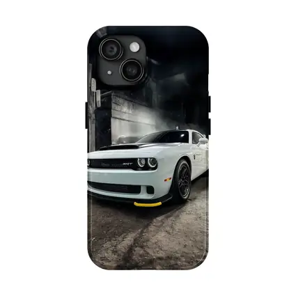 Dodge Challenger SRT White Abandoned Building