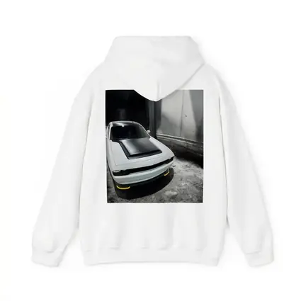 Dodge Challenger White In Abandoned Building