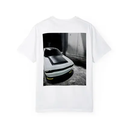 Dodge Challenger White In Abandoned Building