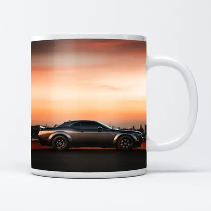 Dodge Challenger Muscle Car City Sunset