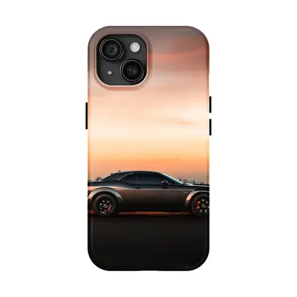 Dodge Challenger Muscle Car City Sunset