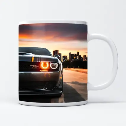 Dodge Challenger RT City Sunset Front View