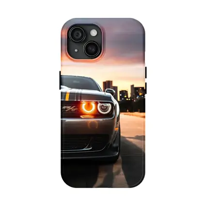 Dodge Challenger RT City Sunset Front View