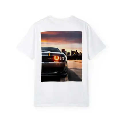 Dodge Challenger RT City Sunset Front View