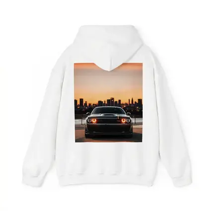 Dodge Challenger Sunset City Skyline View