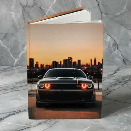Dodge Challenger Sunset City Skyline View
