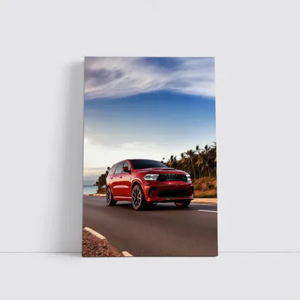 Dodge Durango Red SUV Coastal Road Drive