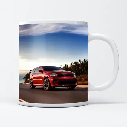 Dodge Durango Red SUV Coastal Road Drive