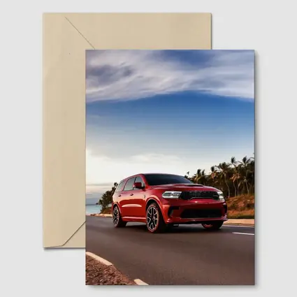 Dodge Durango Red SUV Coastal Road Drive