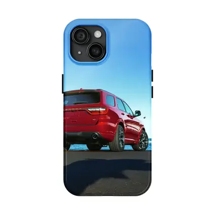Dodge Durango Red SUV Ocean Background