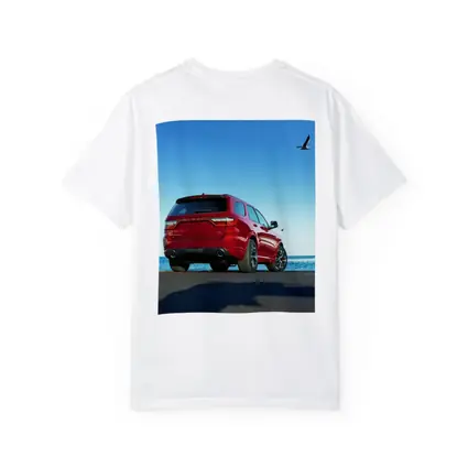 Dodge Durango Red SUV Ocean Background