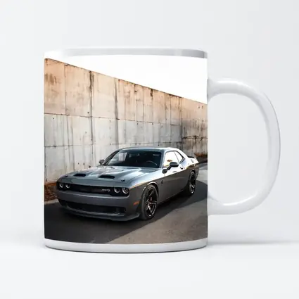 Dodge Challenger Hellcat Gray Concrete Wall
