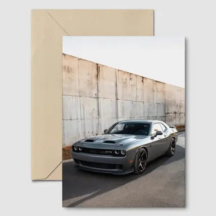 Dodge Challenger Hellcat Gray Concrete Wall