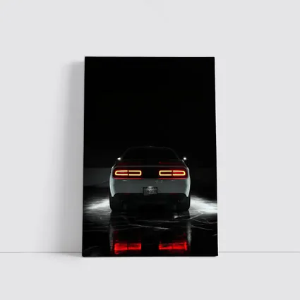 Dodge Challenger Rear View Dark Studio
