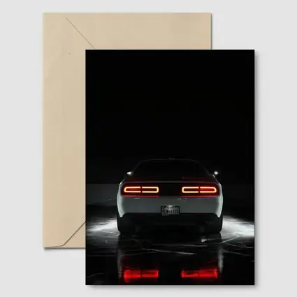 Dodge Challenger Rear View Dark Studio