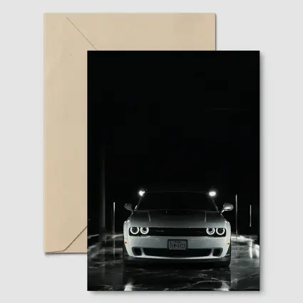 Dodge Challenger Front View Dark Tunnel