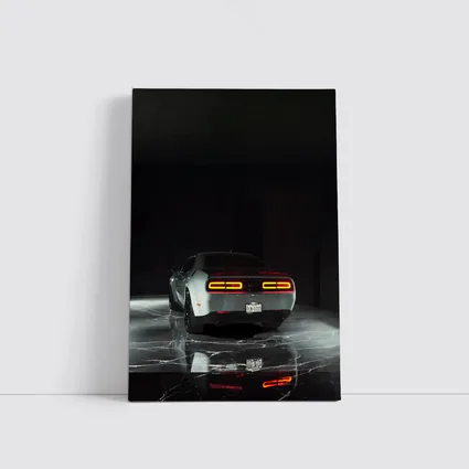 Dodge Challenger Rear View Dark Studio