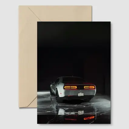 Dodge Challenger Rear View Dark Studio