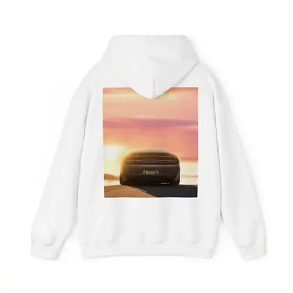 Dodge Challenger Rear View Sunset Sky
