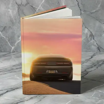 Dodge Challenger Rear View Sunset Sky
