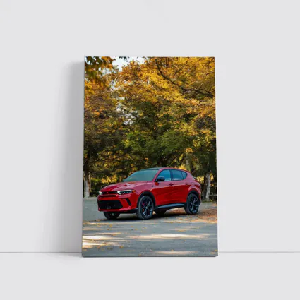Dodge Hornet Red SUV Autumn Forest