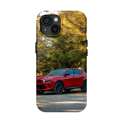 Dodge Hornet Red SUV Autumn Forest