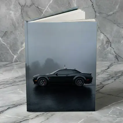 Dodge Challenger Black Muscle Car Foggy Day
