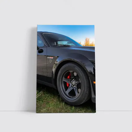 Black Dodge Challenger Muscle Car Outdoor