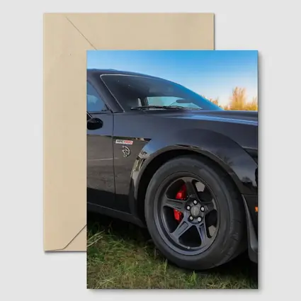 Black Dodge Challenger Muscle Car Outdoor