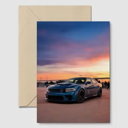 Dodge Charger SRT Blue Sunset Sky