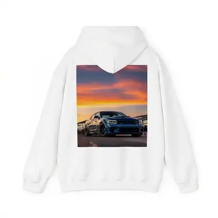 Dodge Charger Blue Muscle Car Sunset Sky
