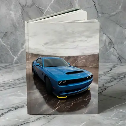 Dodge Challenger Blue Muscle Car Marble Studio