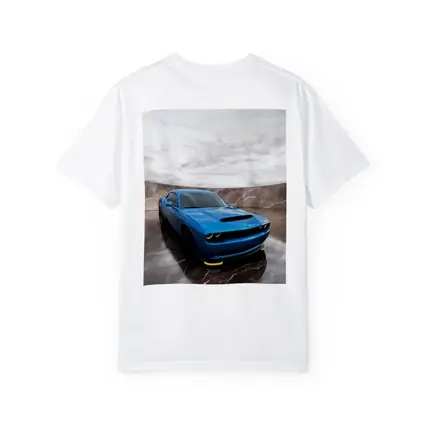 Dodge Challenger Blue Muscle Car Marble Studio