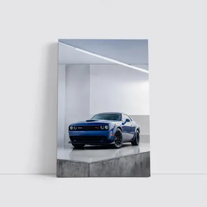 Dodge Challenger SRT Blue Garage Shot