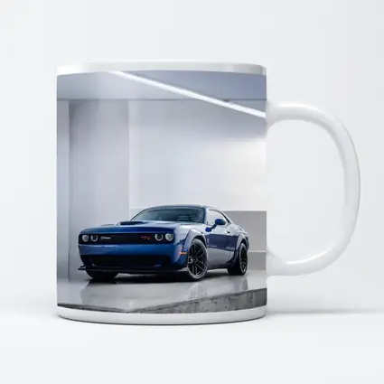 Dodge Challenger SRT Blue Garage Shot
