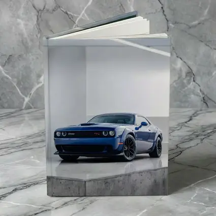 Dodge Challenger SRT Blue Garage Shot